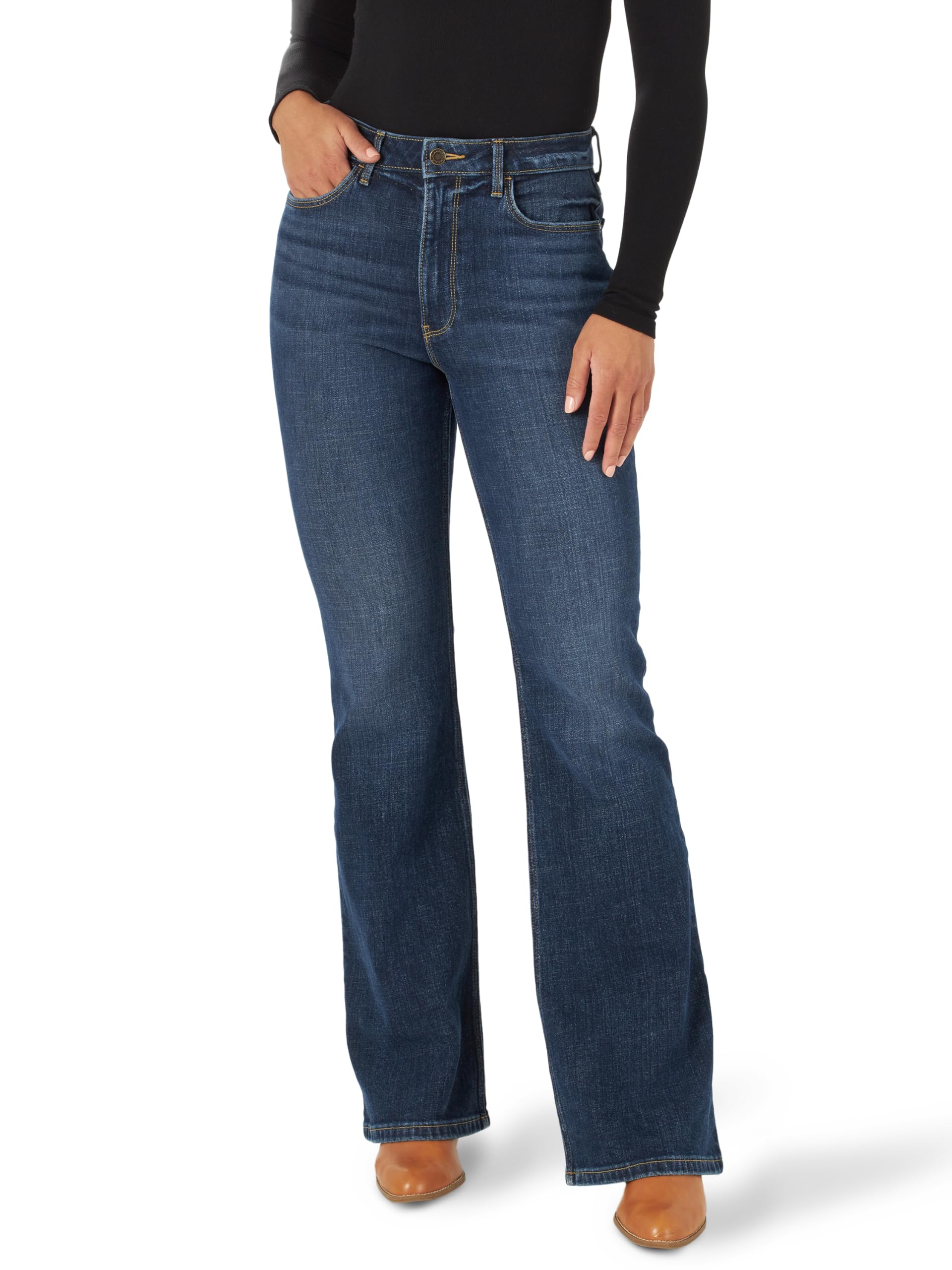 Wrangler Womens Women's High Waisted Fierce Flare JeanJeans