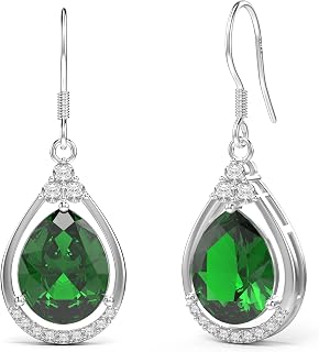 Pear Cut Cubic Zirconia Teardrop Dangle Drop Earrings for Women