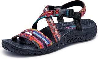 Skechers Women's Reggae-Sew Me-Boho Woven Strap Slingback Sandal
