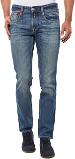 Replay Anbass Men's Slim Fit Hyperflex White Shades Stretch Jeans