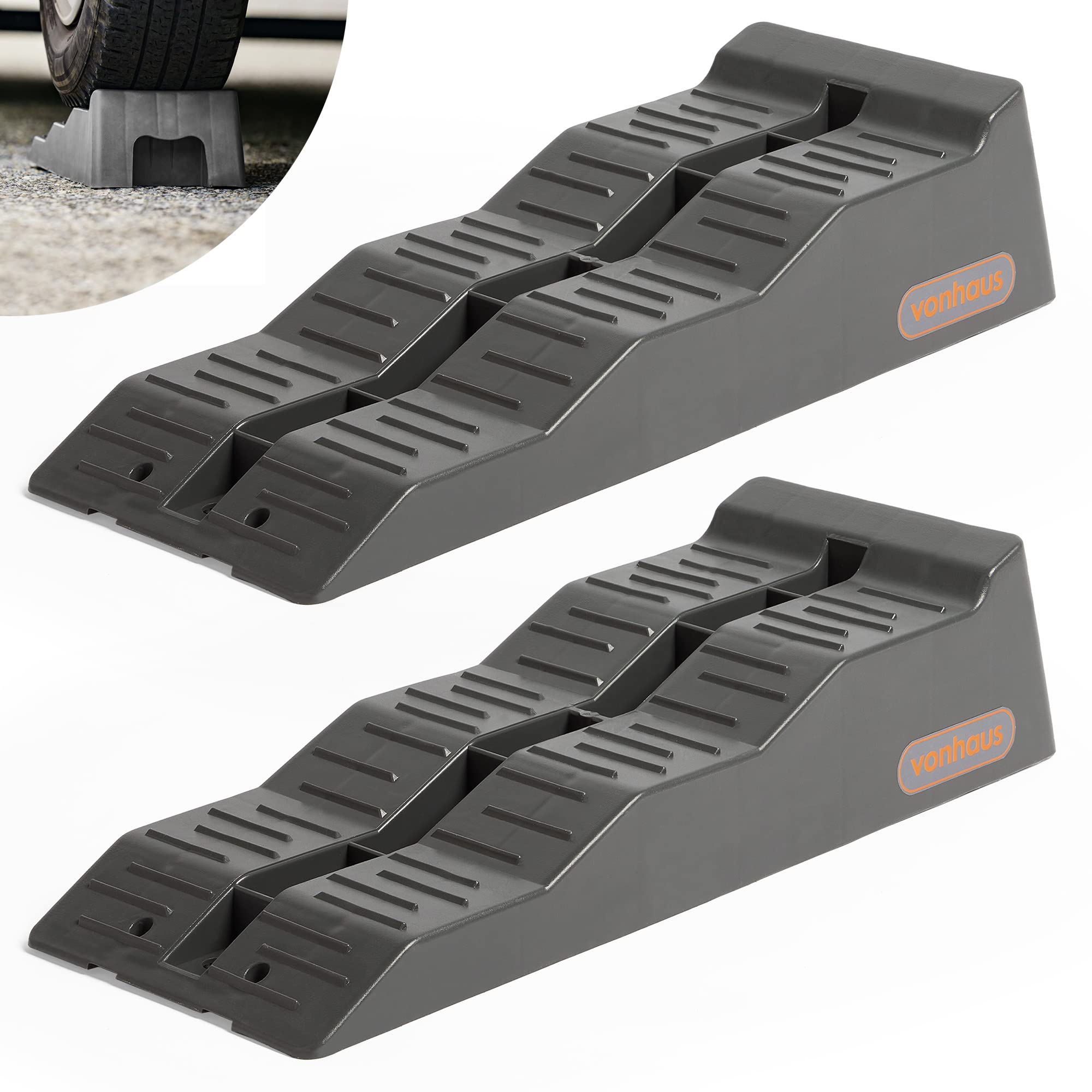 VonHaus Caravan Levelling Ramp Set – Heavy Duty Chocks/Blocks for Keeping Motorh