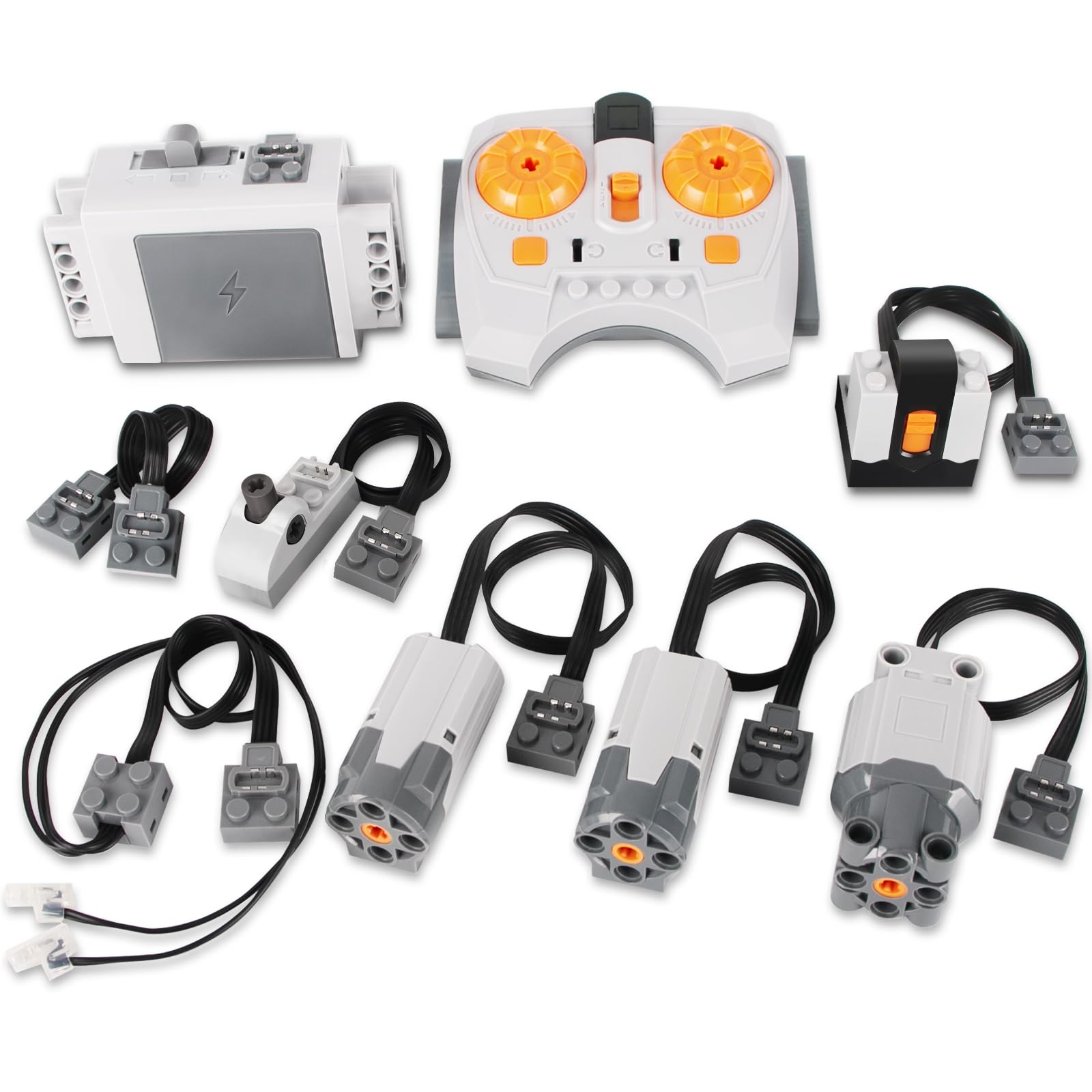 WEERSHUN 9-in-1 Motor Kit Compatible with Most Stud Building Blocks, Motor Set w