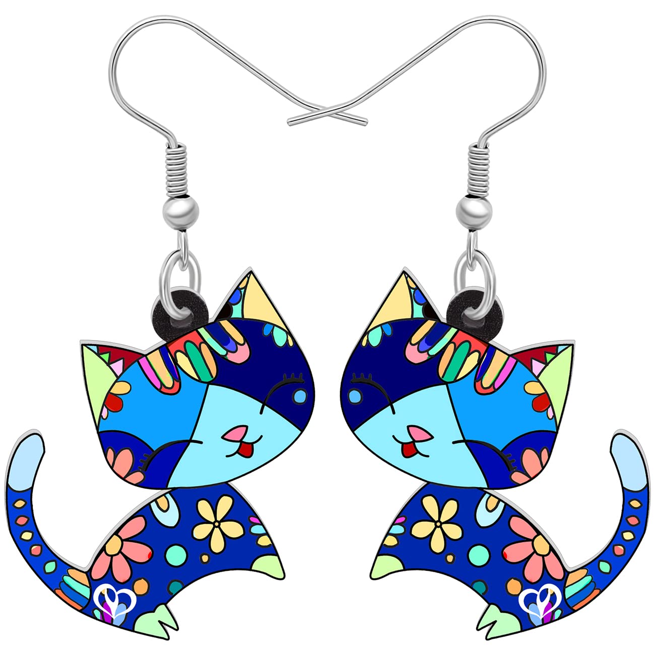 Acrylic Funny Cat Earrings Dangle Women Fashion Animal Earrings Jewelry Charm Ac