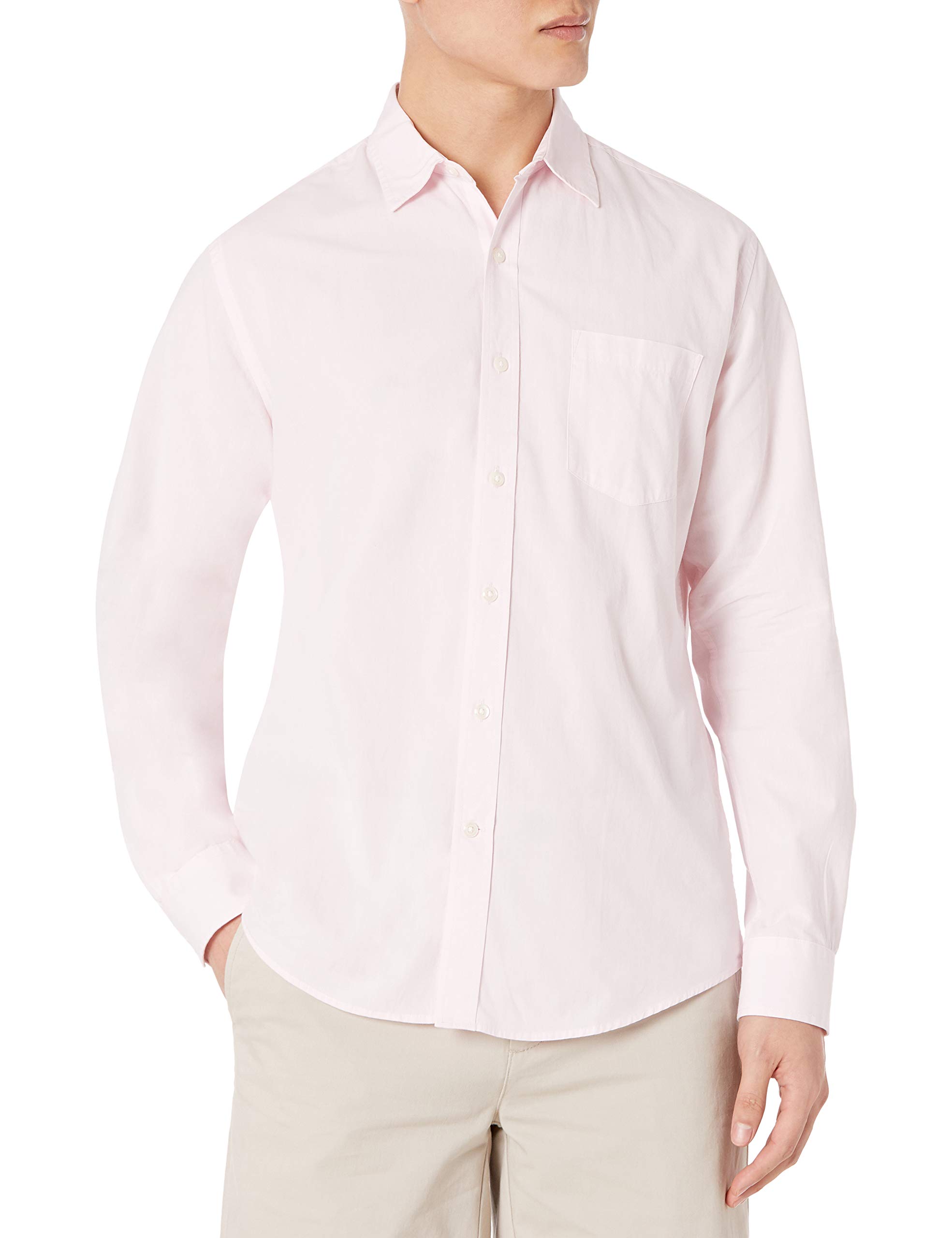 Amazon Essentials Men's Casual Poplin Long Sleeve Regular Fit Shirt