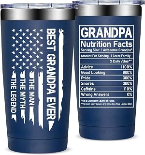Fufandi Gifts for Grandpa - Best Grandpa Ever Tumbler Cup 20oz