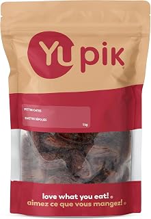 Yupik Pitted Dates, 1 kg, Gluten-Free, Kosher, Vegan, Whole Dried Fruits, No Pits, No Added Sugar, Sulphite-Free, Source of Fiber, Healthy Snacks, Ideal for Baking, Topping & Blended Drinks
