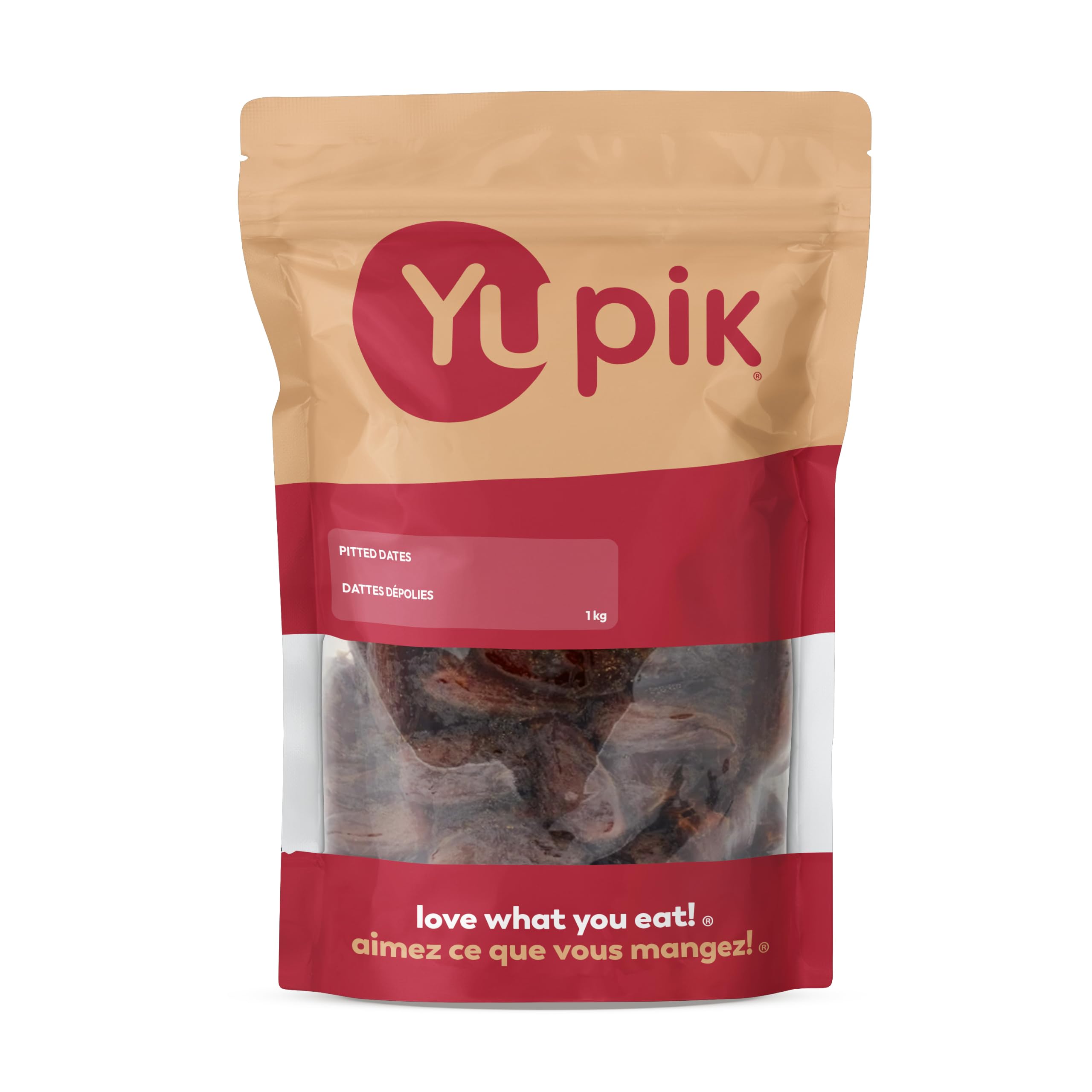 Yupik Pitted Dates, 1 kg, Gluten-Free, Kosher, Vegan, Whole Dried Fruits, No Pit