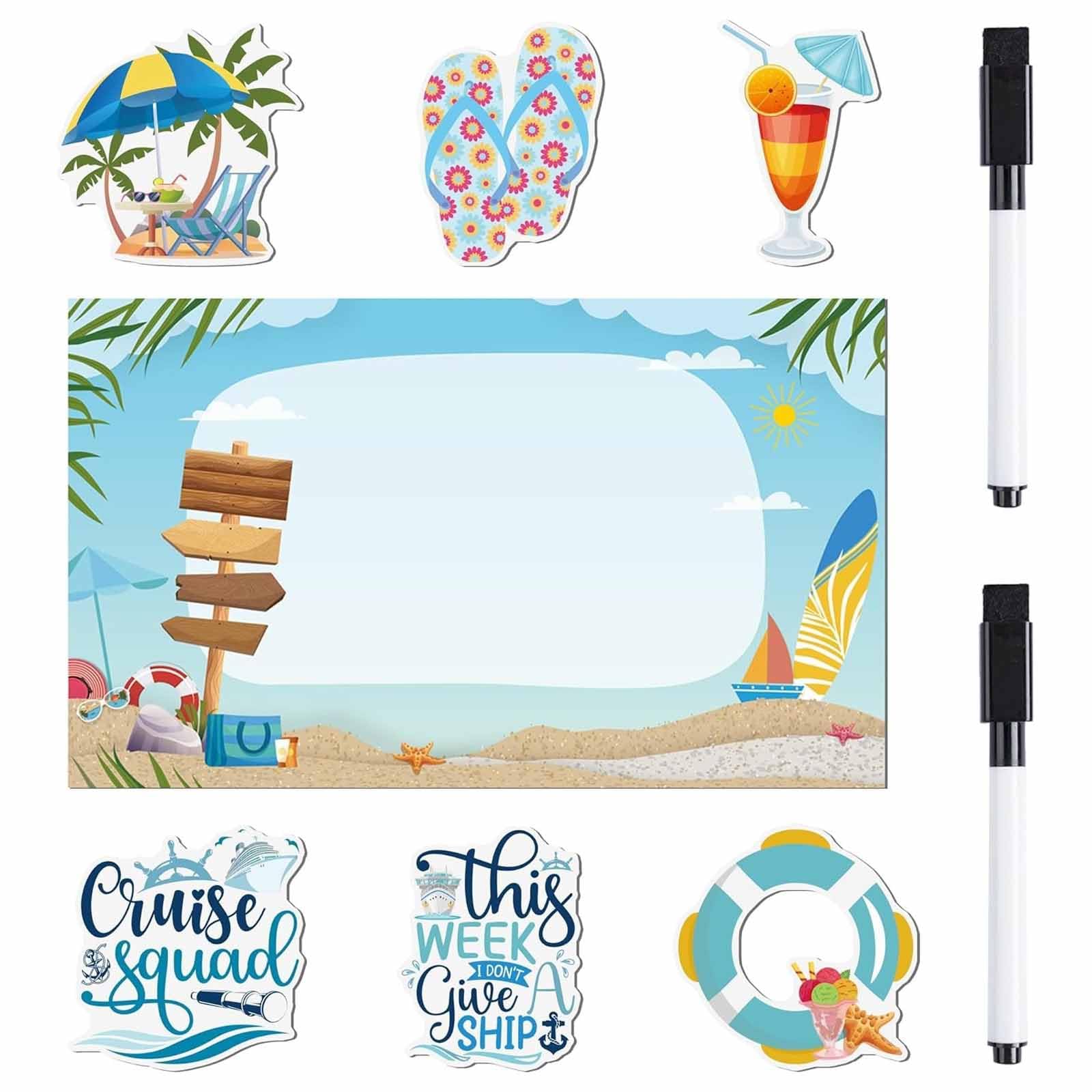 LinamHoz 7pcs Cruise Door Decorations Magnetic, Funny Cruise Ship Door Magnets M