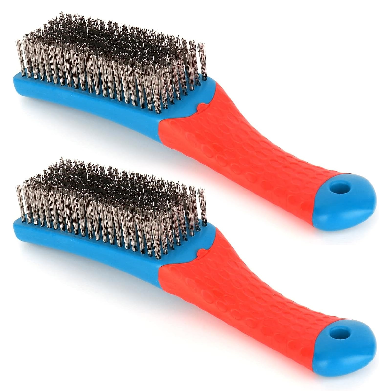 2 Pack Wire Brushes for Cleaning-Heavy Duty Stainless Steel Wire Scratch Brush f
