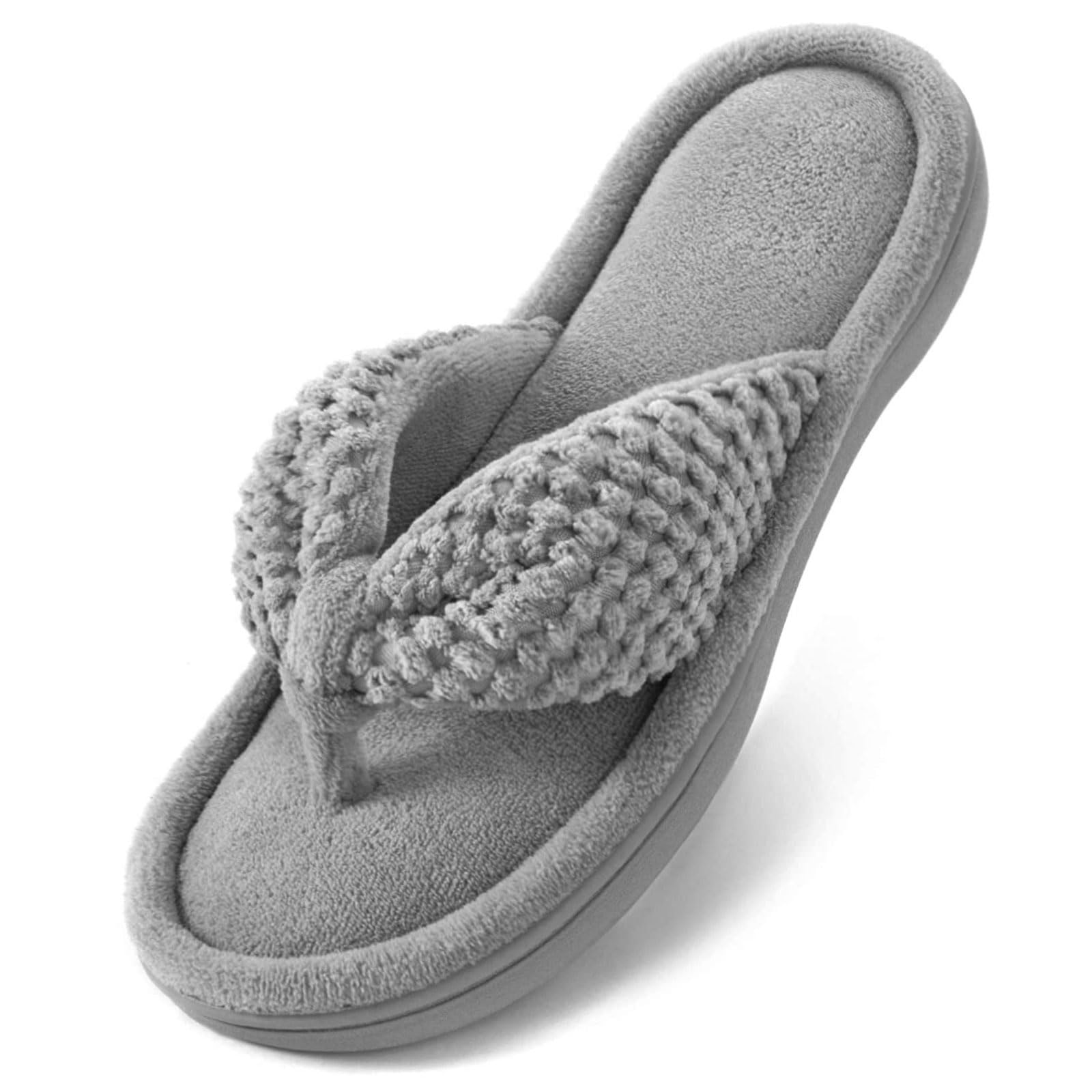 ULTRAIDEAS Women's Popcorn Flip Flop House Slipper with Memory Foam, Gift for Wo