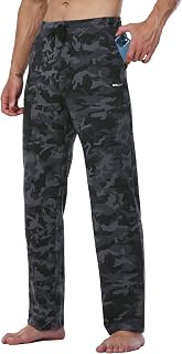 WILLIT Mens Cotton Jogging Bottoms Yoga Pants Workout Open Top Sports Trousers with Pockets