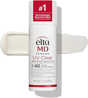 EltaMD UV Clear Face Sunscreen with Zinc Oxide, Oil-Free, SPF 46 and SPF 50 | Calms and Protects Acne-Prone Skin and Rosacea, No White Cast, Dermatologist Recommended, Available in Three Tints and Sizes