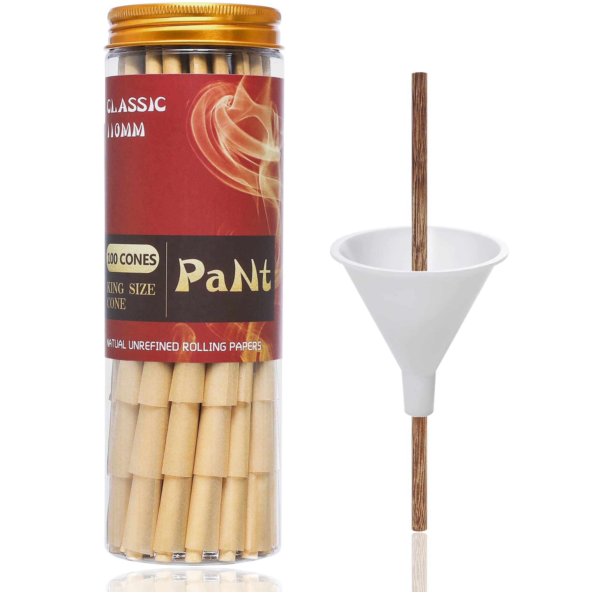 PaNt cones | 100 pack | king size pre rolled cones with tips ​| 110 mm slow type