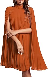 Rooscier Women's Cloak Sleeve Party Midi Dress