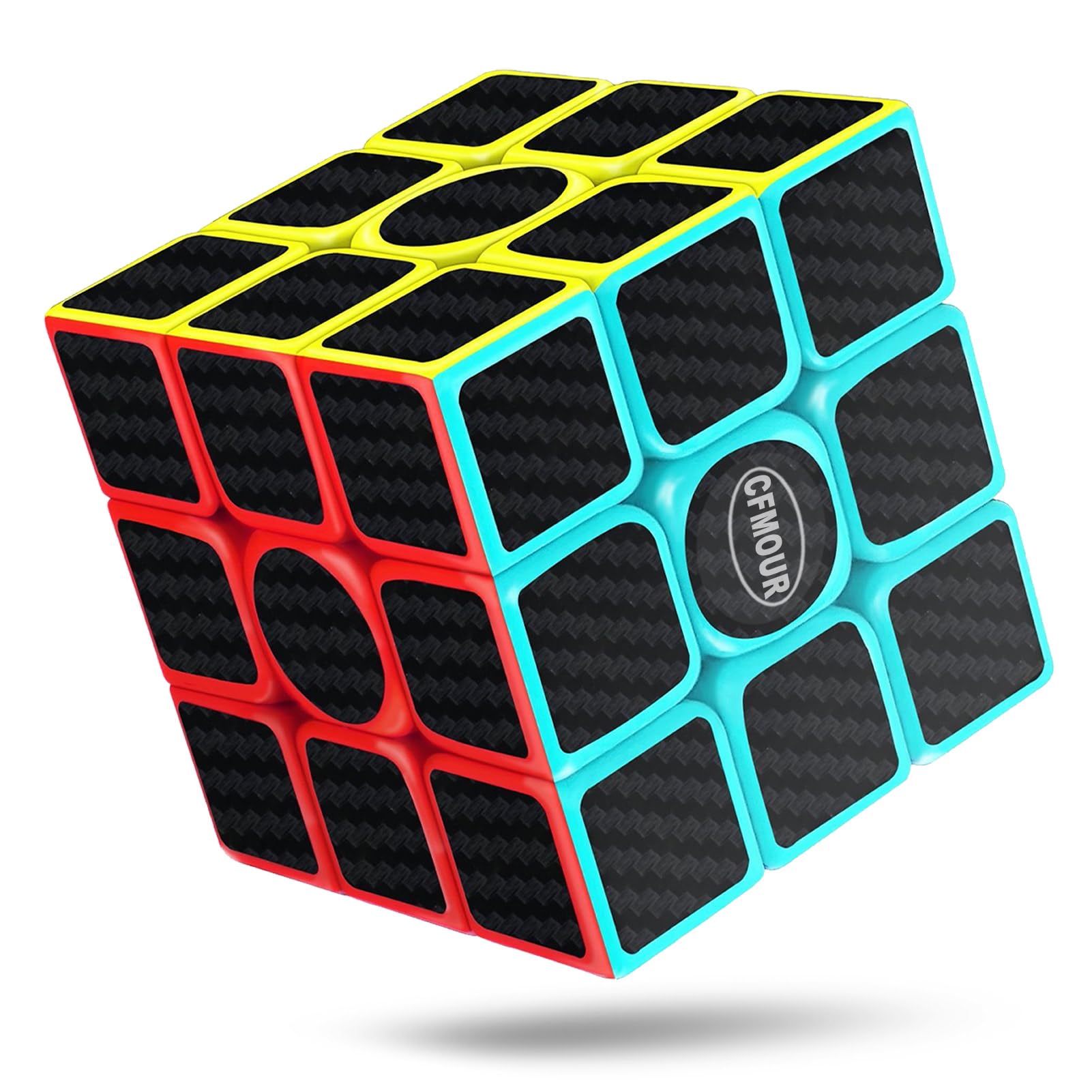 CFMOUR Original Speed Cube 3x3x3, Fast Magic Cube for Kids, Smooth Carbon Fiber 