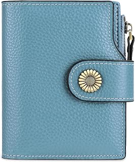 SENDEFN Women's Leather Wallet with RFID Blocking Small Coin Purse for Women, 10 Card Slots with 2 ID Window and 1 Zip Pocket