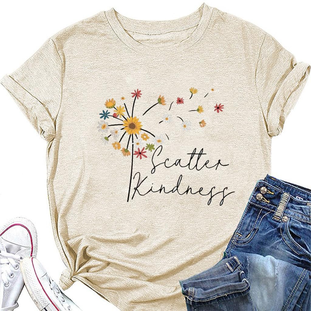 Women Summer Casual Short Sleeve Casual Graphic Shirts Fit
