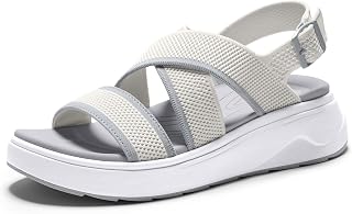 Vilanva Sandali da passeggio ortopedici da donna con supporto per arco plantare Tomaia in maglia traspirante leggera confortevole fascite plantare sollievo sandali sportivi per abiti estivi alla moda