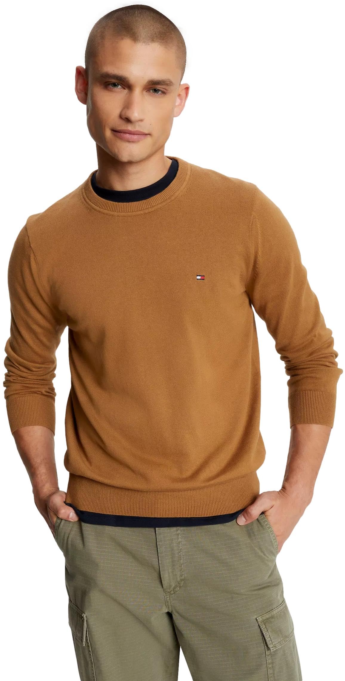 TOMMY HILFIGER / He.Pullover / PIMA ORG CTN CASHMERE CREW NECK