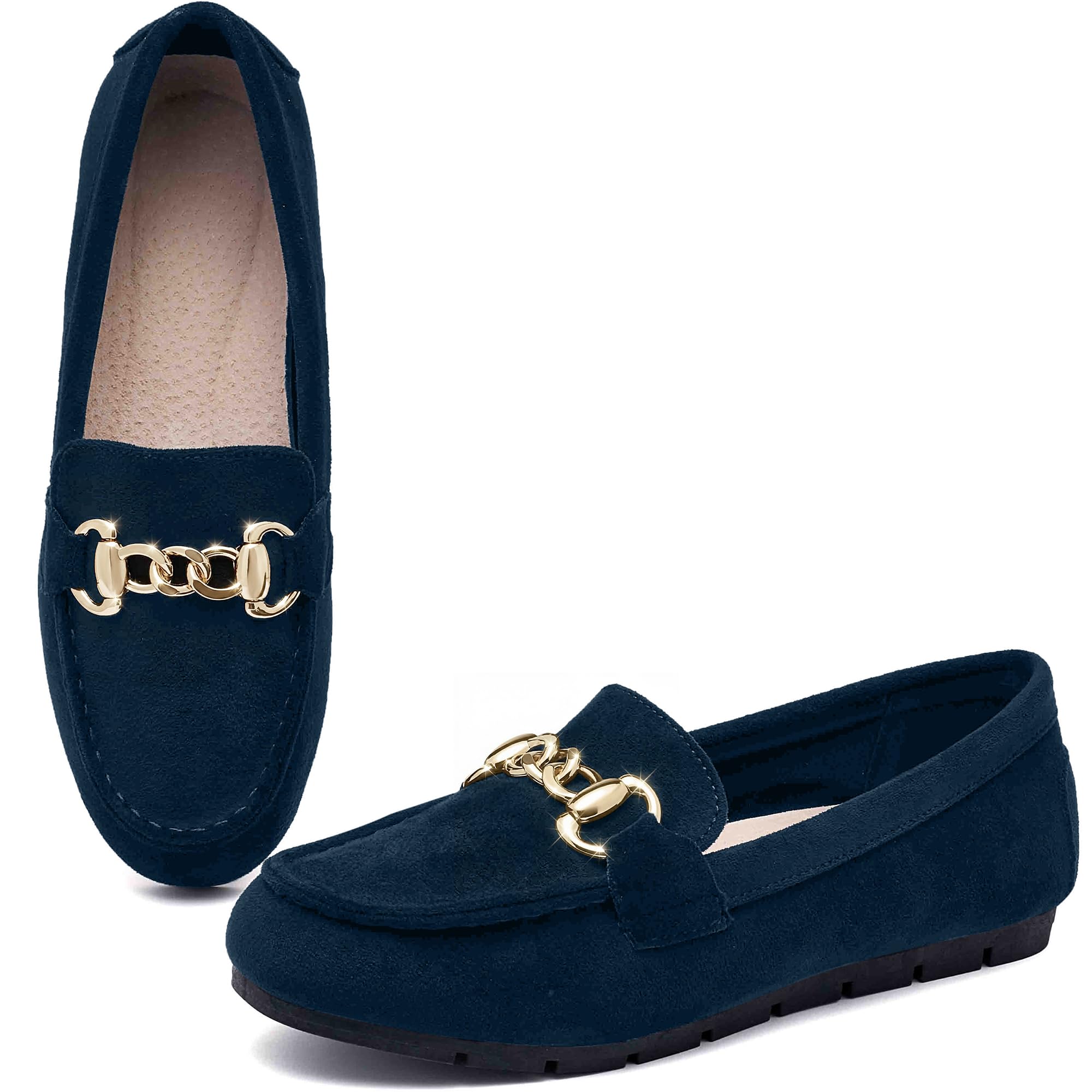 ABEJOJO Women Loafers Comfortable Casual Flat Shoes Walking Driving Elegant