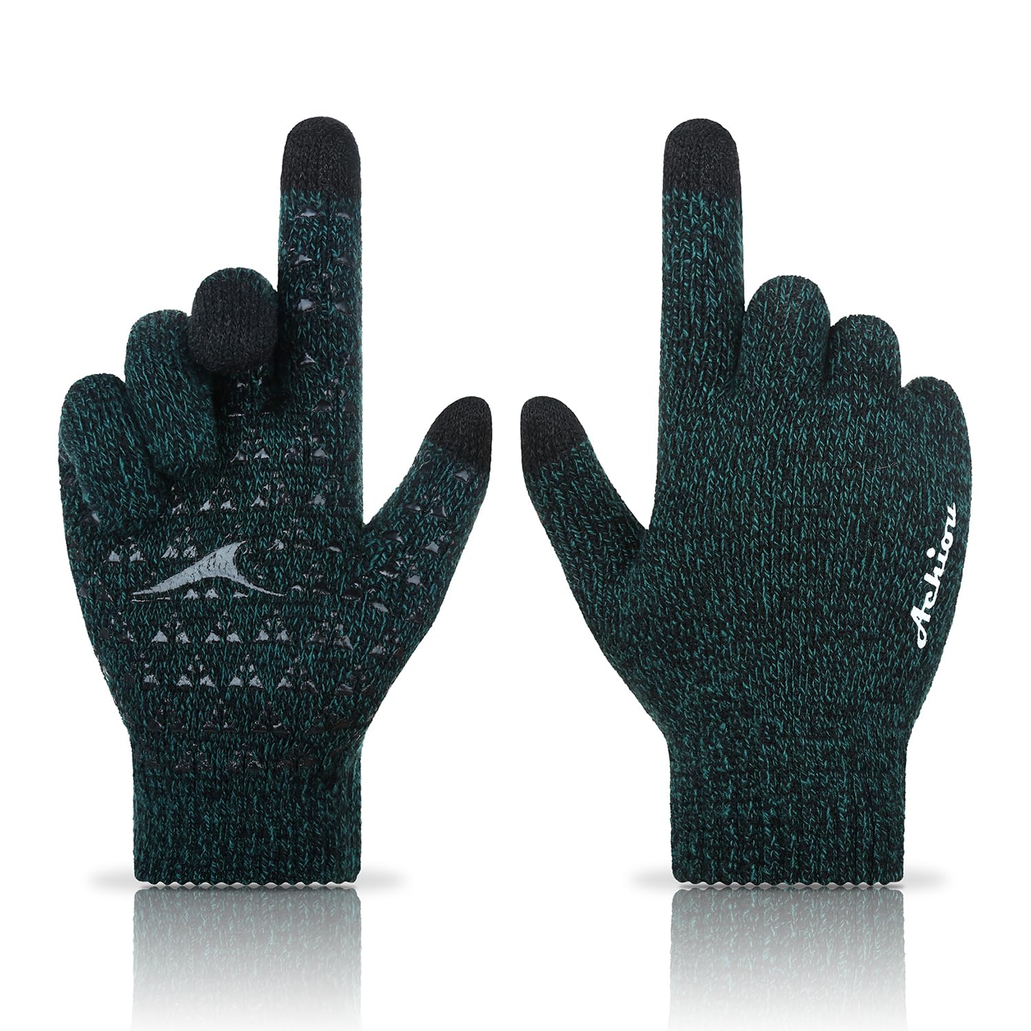 Achiou Winter Gloves for Men and Women, Touchscreen Soft Knit Gloves