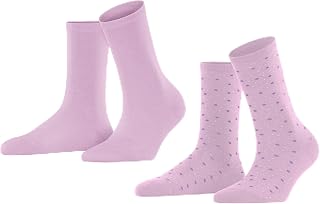 ESPRIT Women's Fine Dot 2-Pack Breathable Cotton Socks