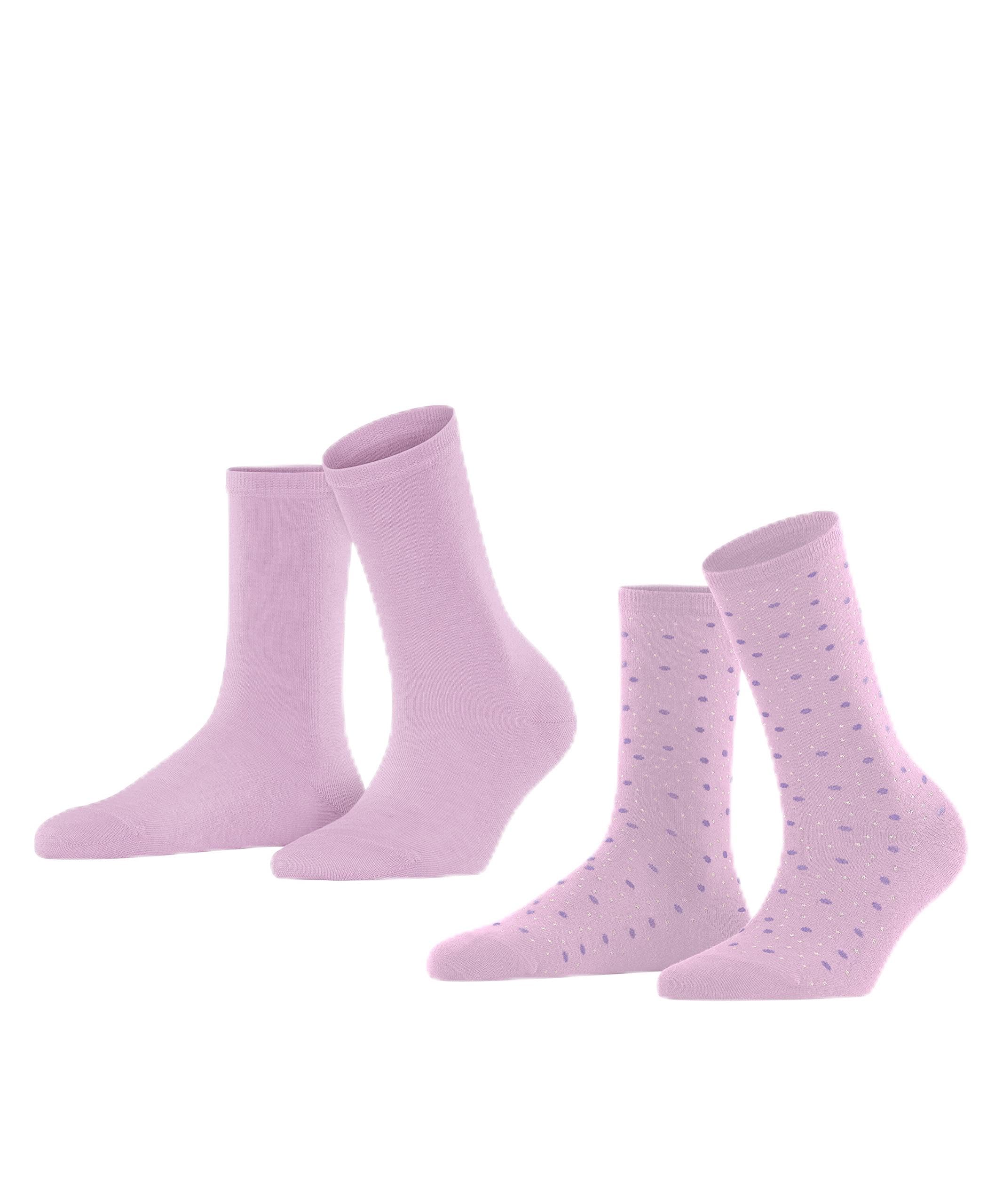 ESPRIT Women's Fine Dot 2-Pack Breathable Cotton Socks
