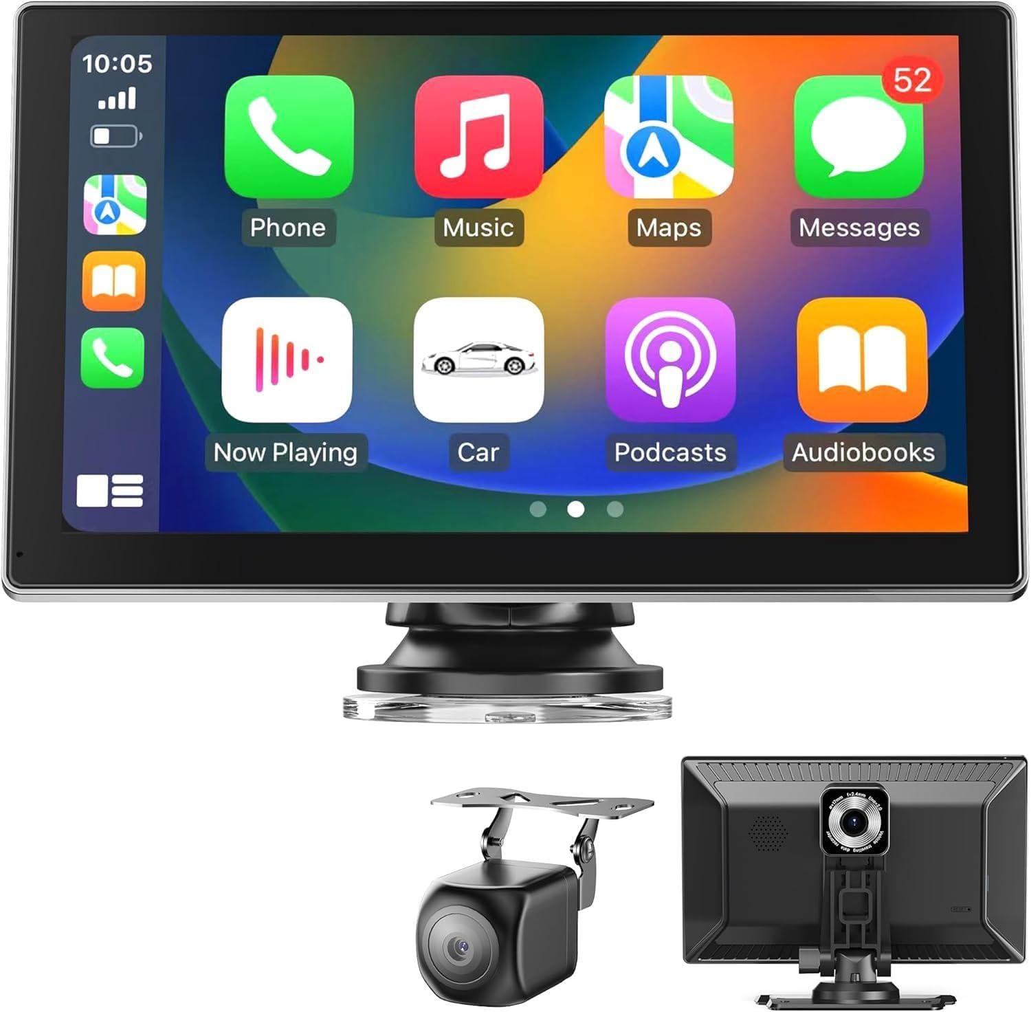 9.24" Carplay Screen for Car with Apple Car Play & Android Auto | Support 4K Fro