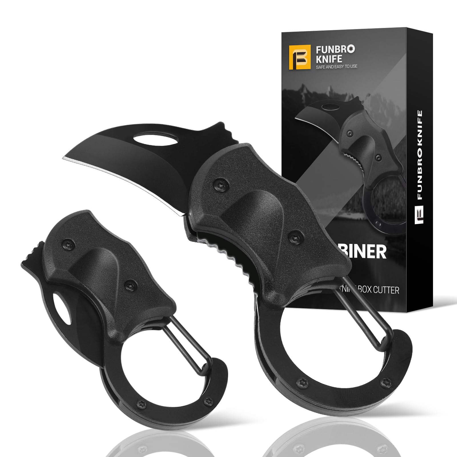 FUNBRO Small Pocket Knife Gift for Men | Keychain Box Cutter with 1.34inch Blade