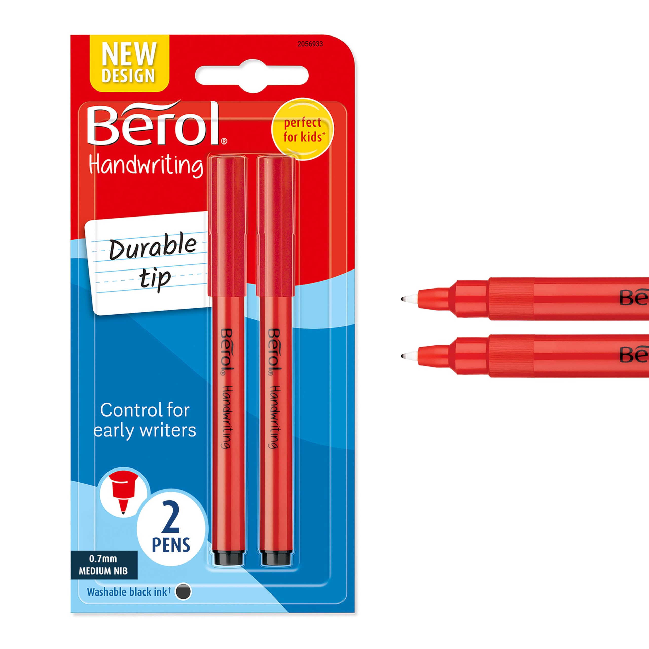 Berol Handwriting Pens | Round Shape is Easy to Hold | Washable Black Ink | Brig
