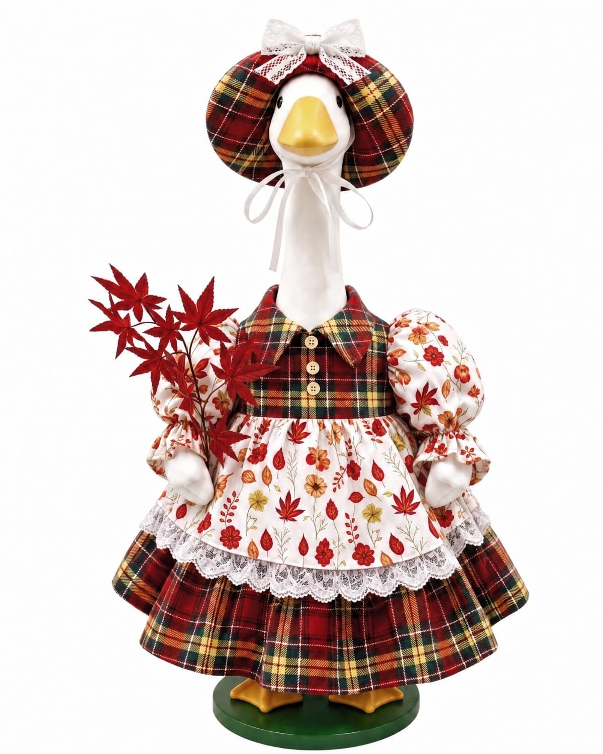 Fall Porch Goose Outfits, 23 Inch Geese Dress with Hat & Maple Leaf | Porch goos