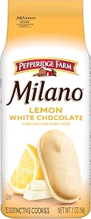 Pepperidge Farm Milano White Chocolate Lemon Flavored Cookies, 7 Oz Bag