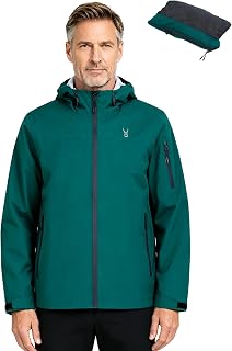 Mens Rain Jacket Waterproof, Men's Outdoor Jackets Lightweight