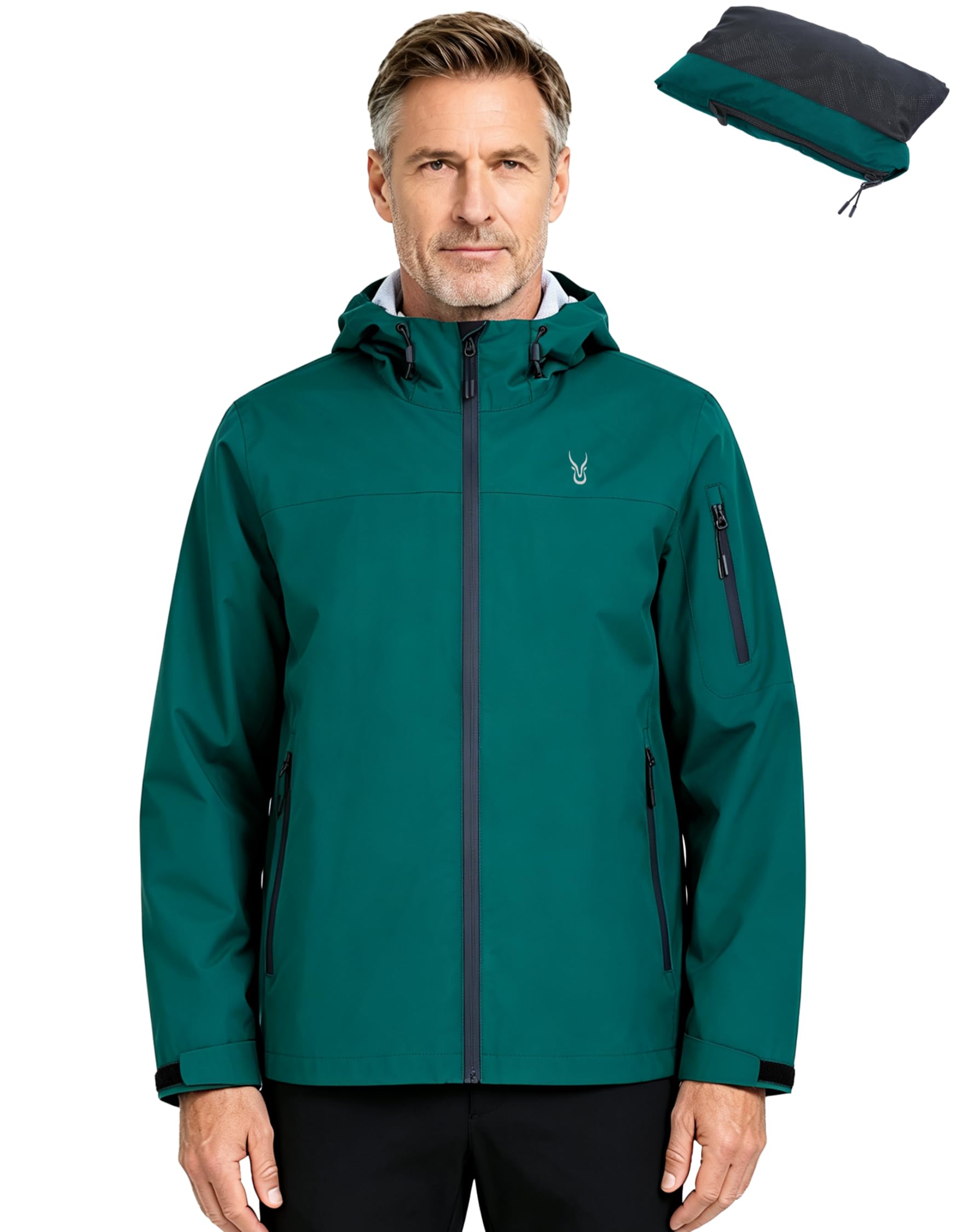 Mens Rain Jacket Waterproof, Men's Outdoor Jackets Lightweight
