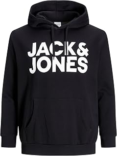 JACK & JONES Men's Jjecorp Logo Sweat Hood Play Noos Pls Sweatshirt