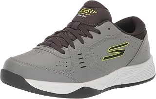 Skechers Viper Court Smash-Athletic Men's Indoor & Outdoor Pickleball Shoes | Casual Sneakers, White/Navy/Red