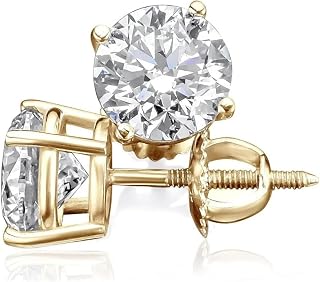 Eternaldia IGI Certified Lab Grown Diamond Stud Earrings for Women 14k Gold
