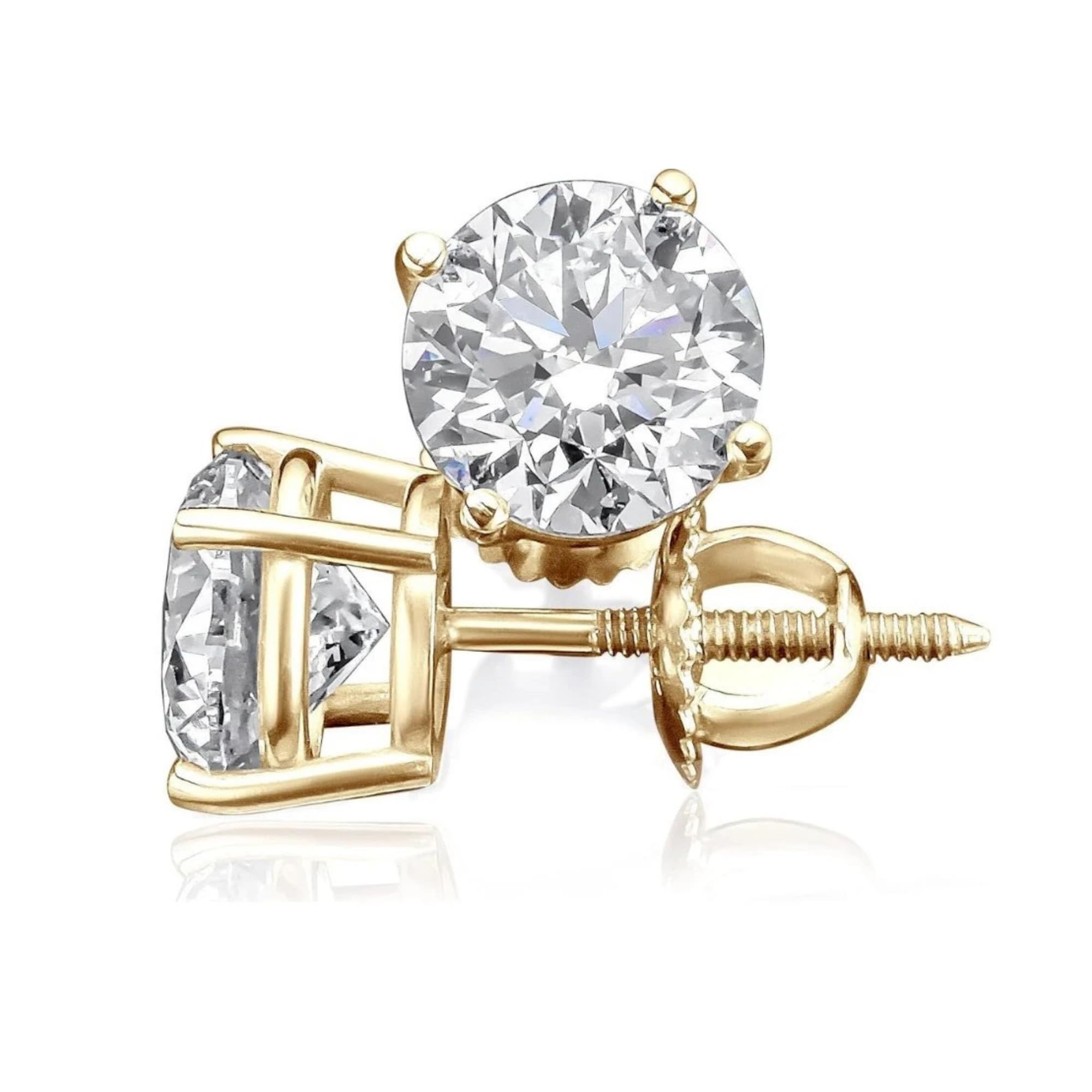Eternaldia IGI Certified Lab Grown Diamond Stud Earrings for Women 14k Gold
