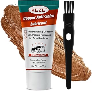 Keze Copper Anti Seize Thread Lubricant Grease Antiseize Lubrication | for Automotive Spark Plug Brake Systems Bolts and Nuts Prevent Rust and Corrosion High Temp Resistant 1 Oz-1 Pack