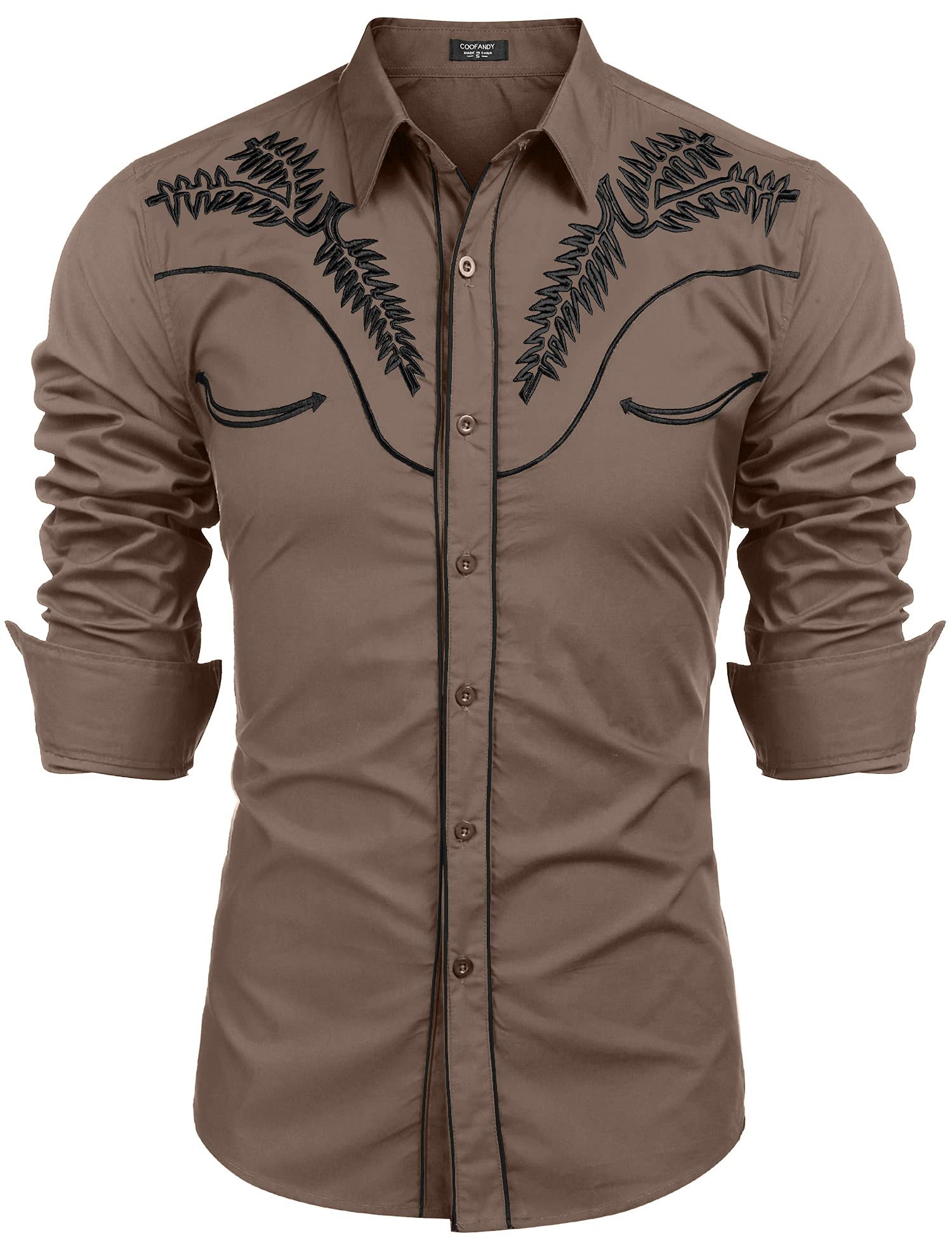 Coofandy Style Western pour Homme, rétro, Western