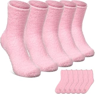 Suhine 12 Pairs Fuzzy Socks for Women Soft Warm Winter