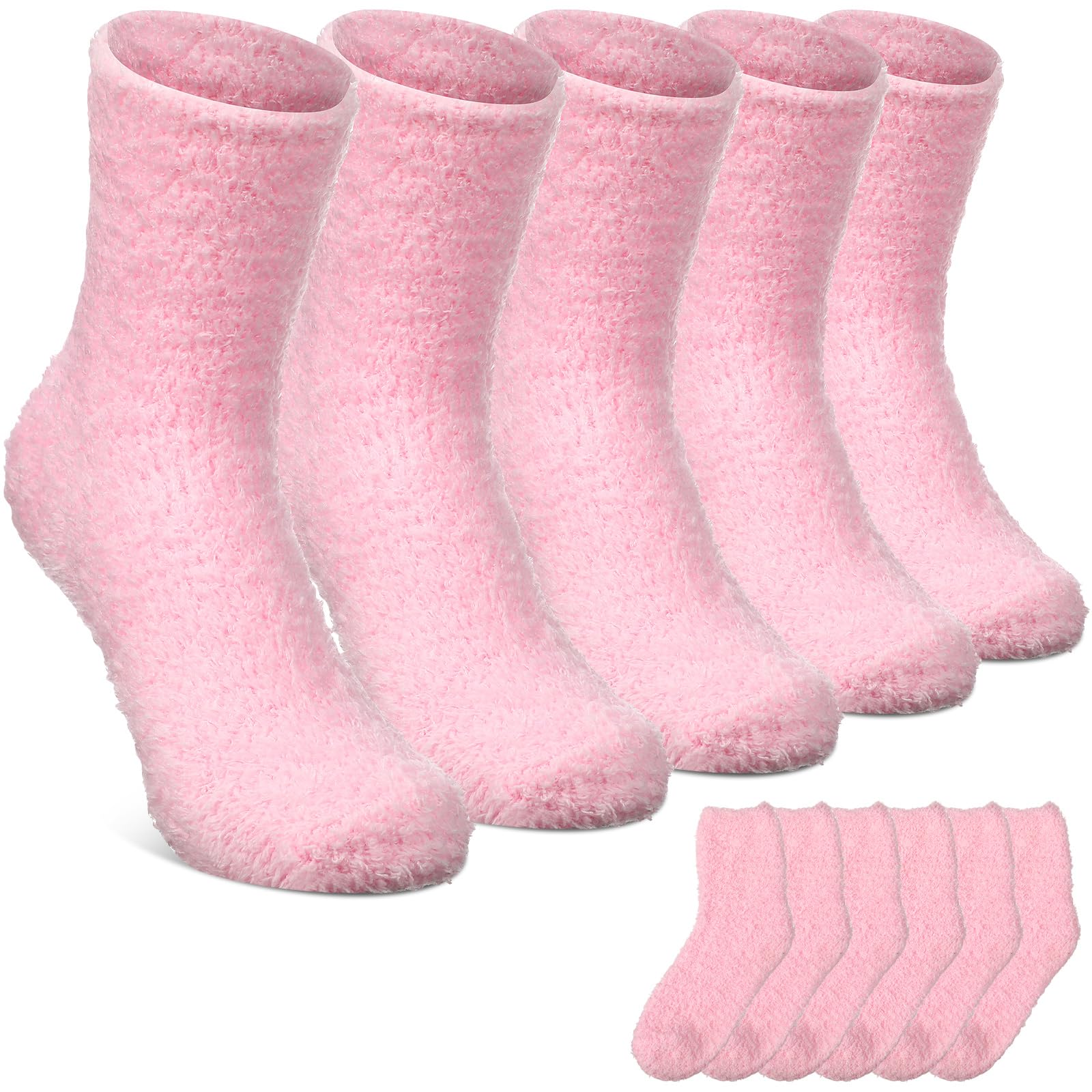 Suhine 12 Pairs Fuzzy Socks for Women Soft Warm Winter