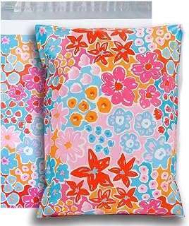 POLYSELLS 10x13 Cute Poly Mailers 50 Pack Flowers Shipping Bags | Waterproof Tear Resistant Opaque Mailing Envelopes For Clothing Apparel Gifts Boutiques Ecommerce Sellers And Small Business
