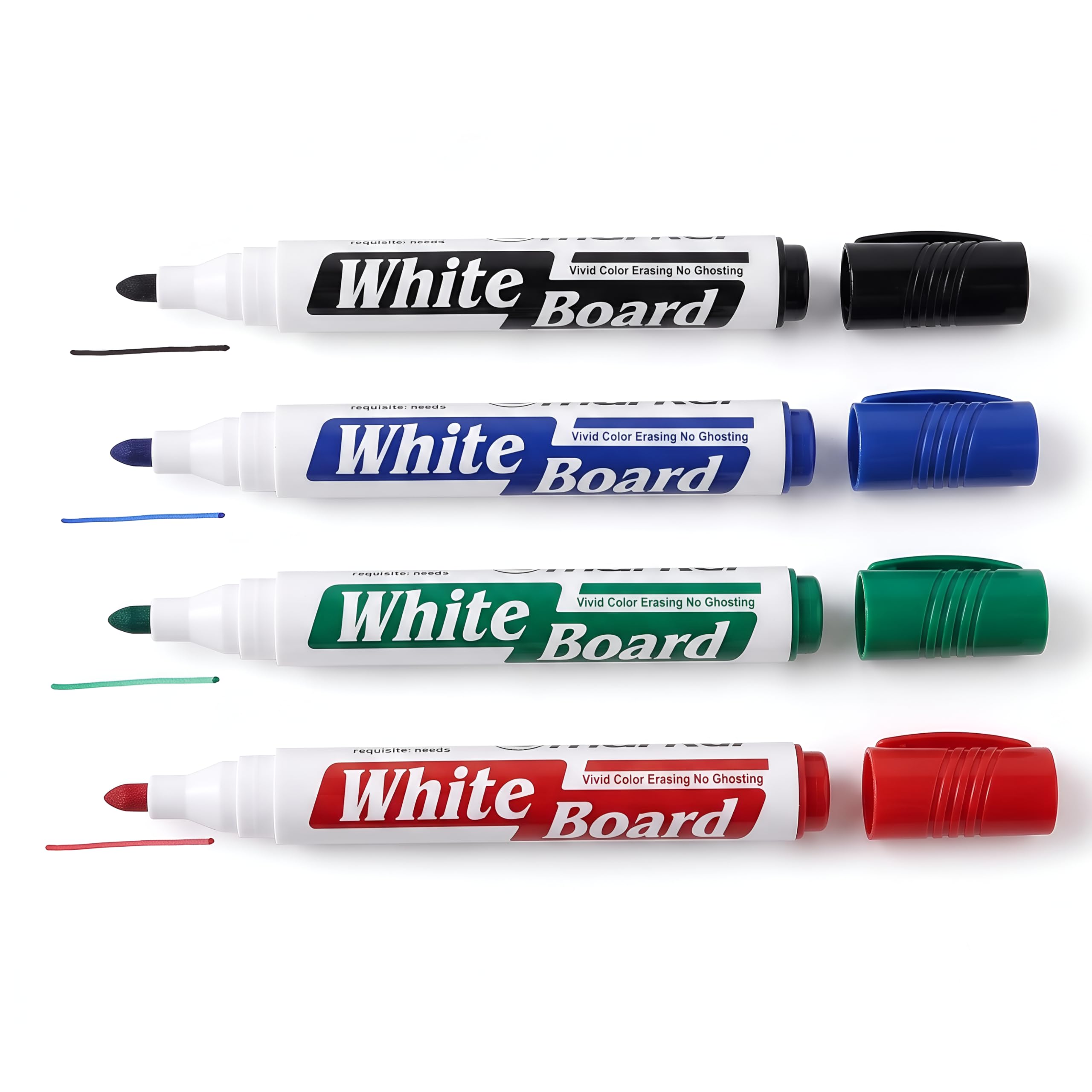 REQUISITE NEEDS White Board Marker Pens Fine Tip Low Odour Vivi Colour Dry Erase