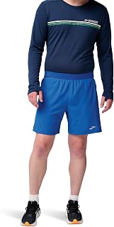 Brooks Men's Journey 7" Short, Lightweight, Supportive Fit Athletic Shorts with Brief Liner & Secure Storage