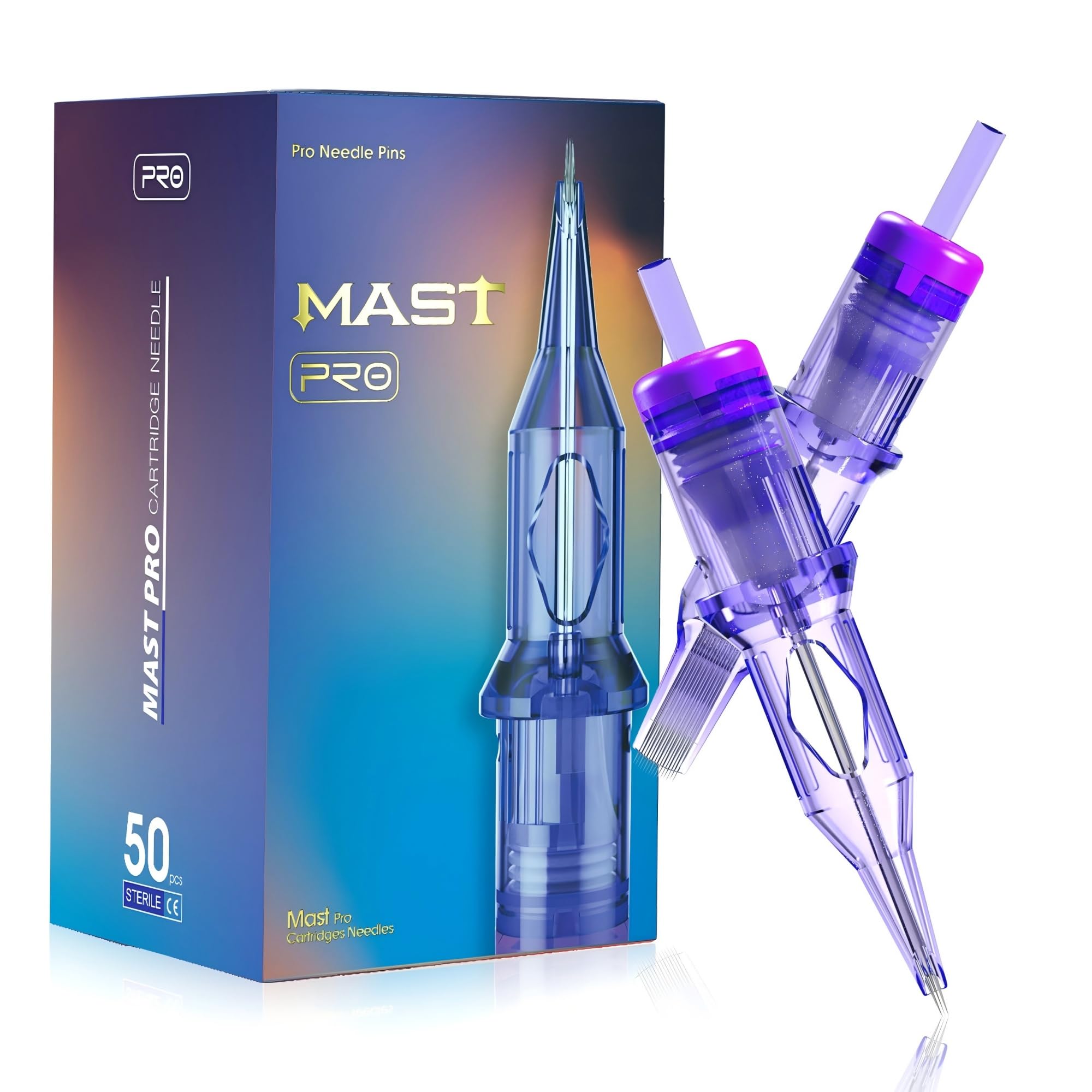 Mast Tattoo 50Pcs Pro Tattoo Cartridge Needles Assorted Mixed Size Round Liner S