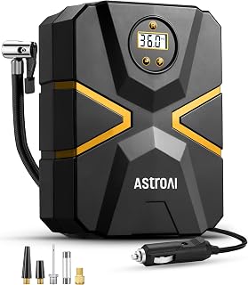 AstroAI Tyre Inflator Air Compressor 12V DC, Digital Car Tyre Pump 150PSI | Precise Control/Preset Pressure/Auto Shutoff, Fast Inflation Electric Pump for Car Motorcycle Bike Tyres