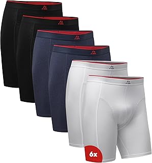 DANISH ENDURANCE Men's Long Bamboo Boxer Briefs Breathable 3 or 6 Pairs