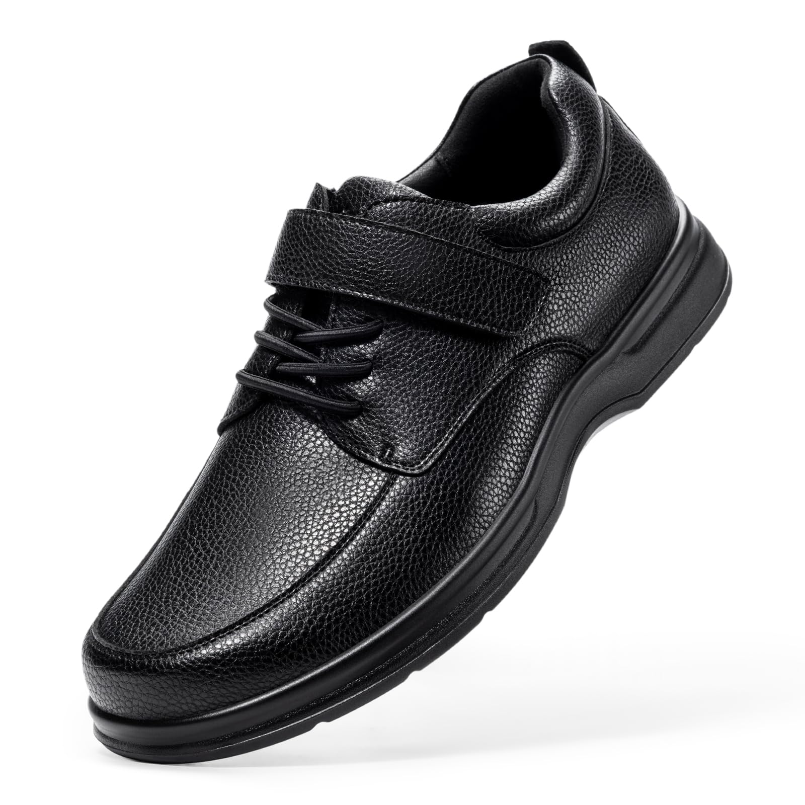FitVille Mens Extra Wide Business Leather Loafers Shoes
