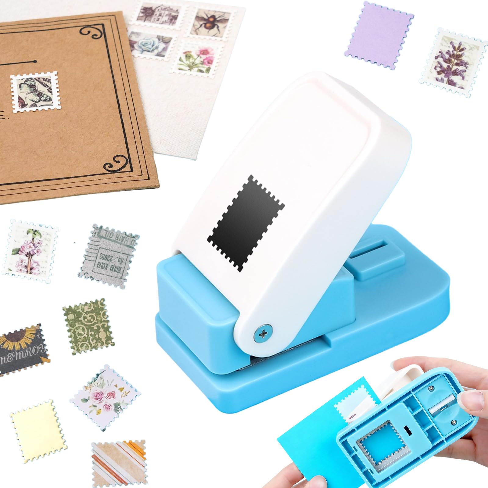 Stamp Punch, Stamp Puncher, 1X0.8inch Rectangular Postage Stamps Punches, Stamps